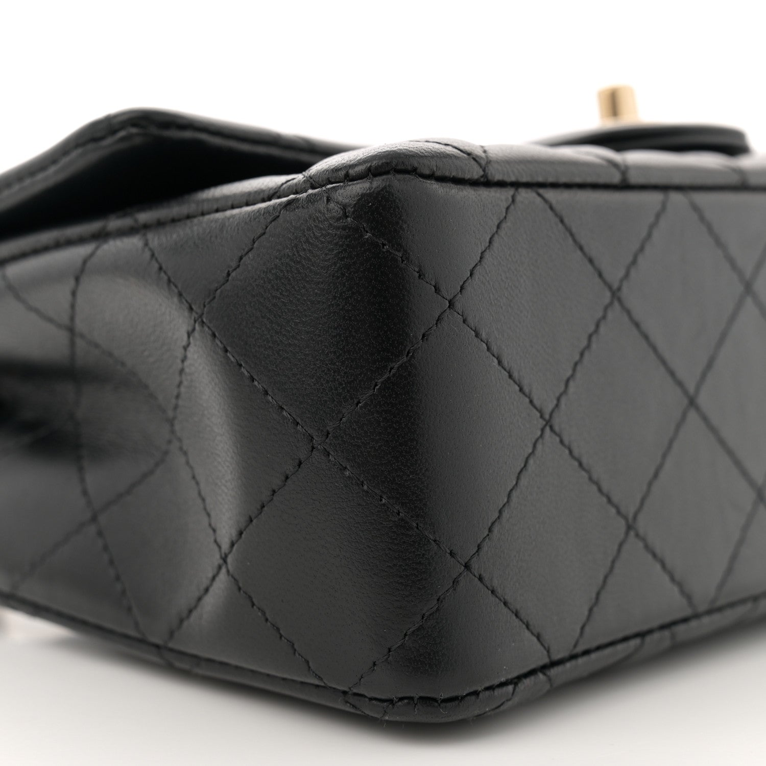 Chanel Lambskin Quilted Mini Rectangular Flap Black 9 of 10