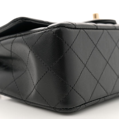 Chanel Lambskin Quilted Mini Rectangular Flap Black 9 of 10