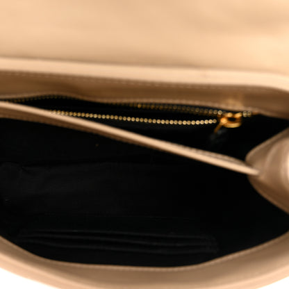 Saint Laurent Calfskin Y Quilted Monogram Toy Loulou Crossbody Bag Dark Beige 5 of 11