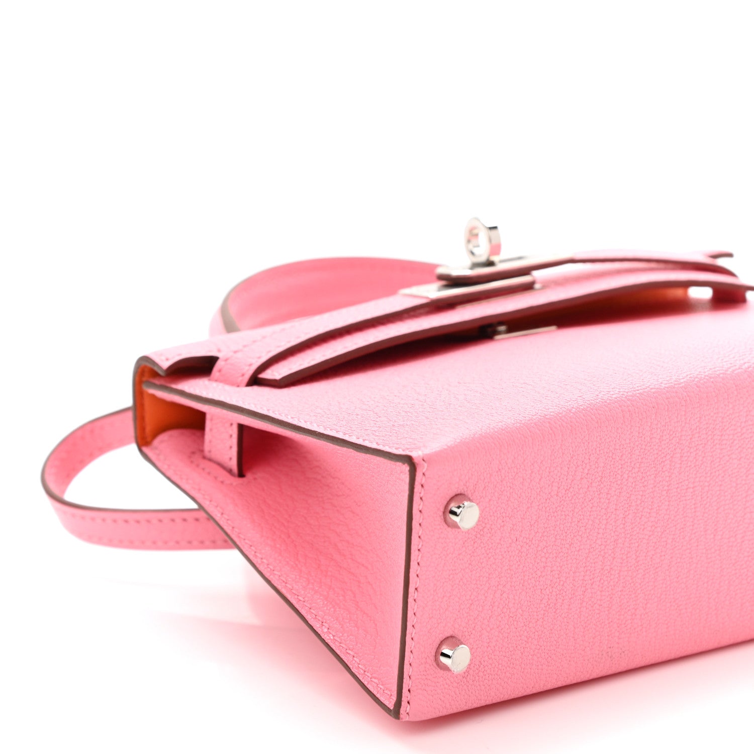Hermes Chevre Mysore Verso Mini Kelly Sellier 20 Rose Confetti Sanguine 9 of 13