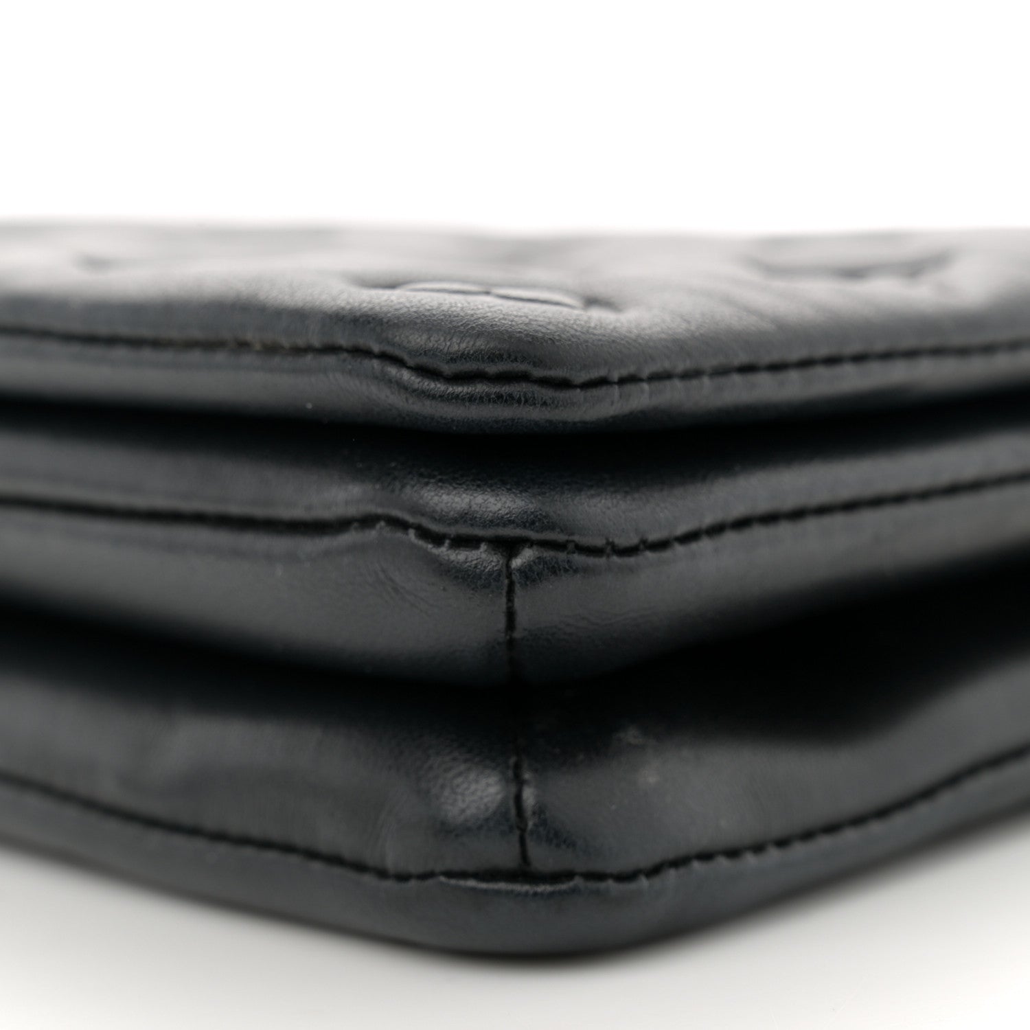 Louis Vuitton Lambskin Embossed Monogram Pochette Coussin Black 9 of 13