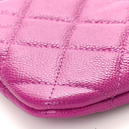 Chanel Caviar Quilted Small Cosmetic Case Purple 8 of 10