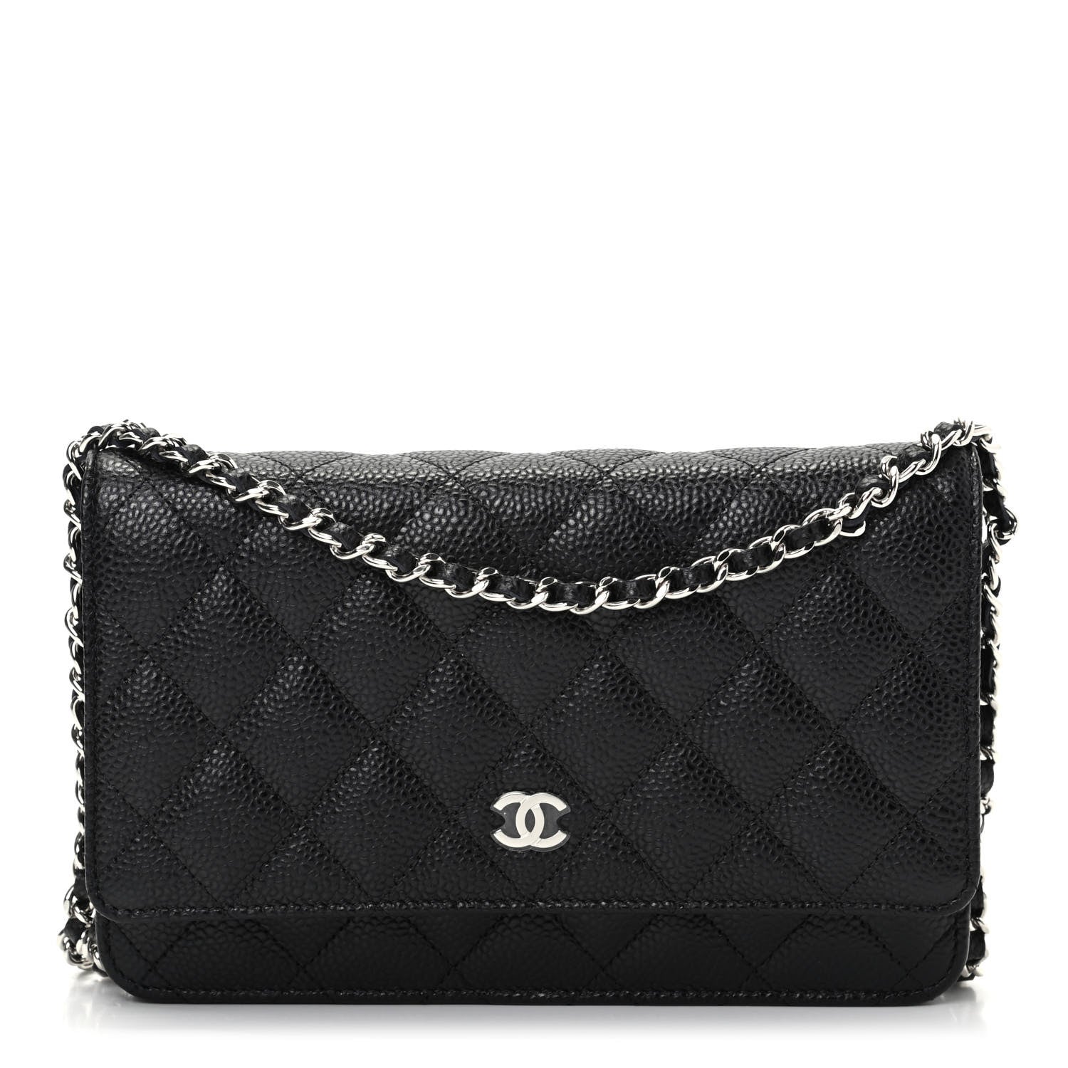 Chanel Caviar Quilted Wallet On Chain WOC Black 1 of 10
