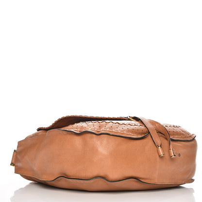 Chloe Calfskin Perforated Large Marcie Hobo Tan 4 of 11
