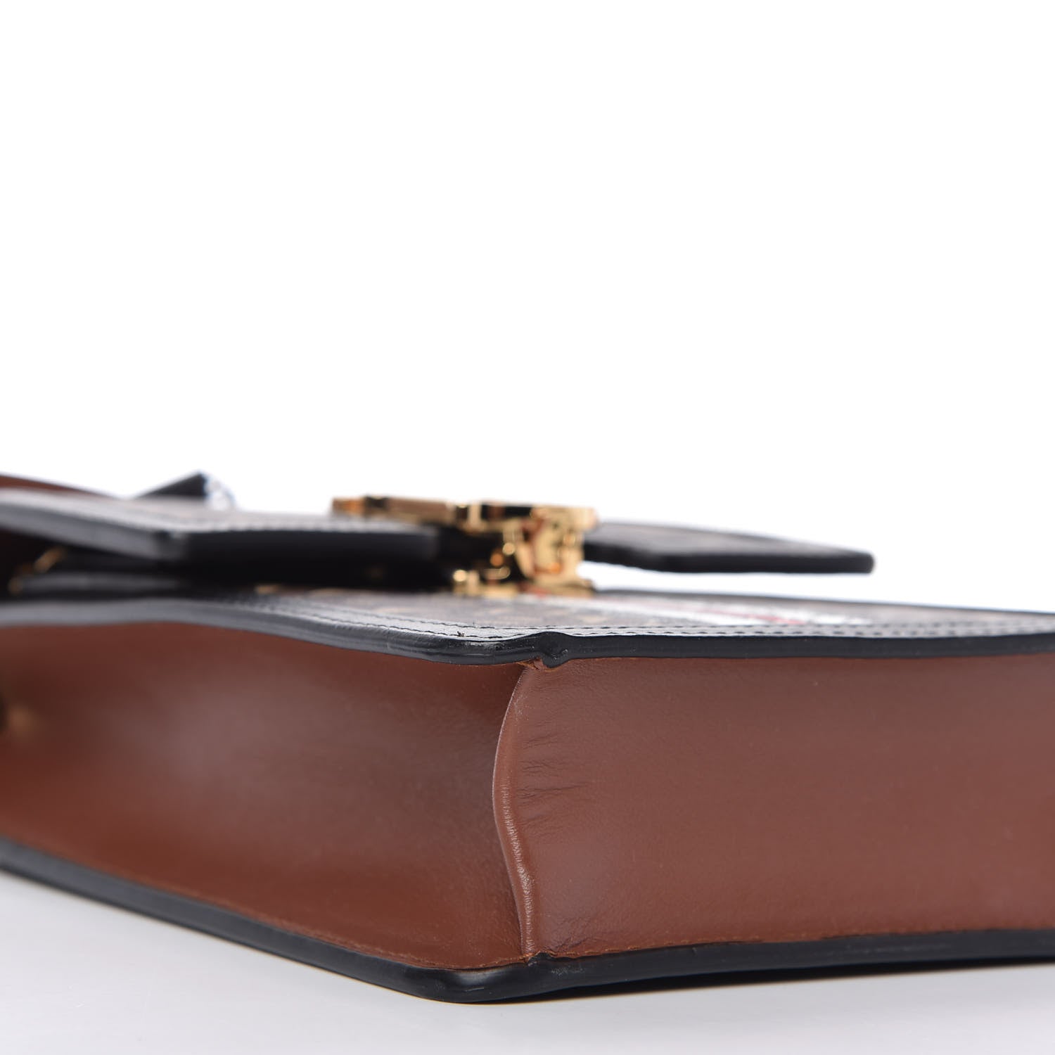 Burberry E-Canvas Monogram Stripe Robin Bag Bridle Brown 6 of 9