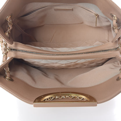 Chanel Caviar Large Handle Shopping Bag Beige 5 of 9