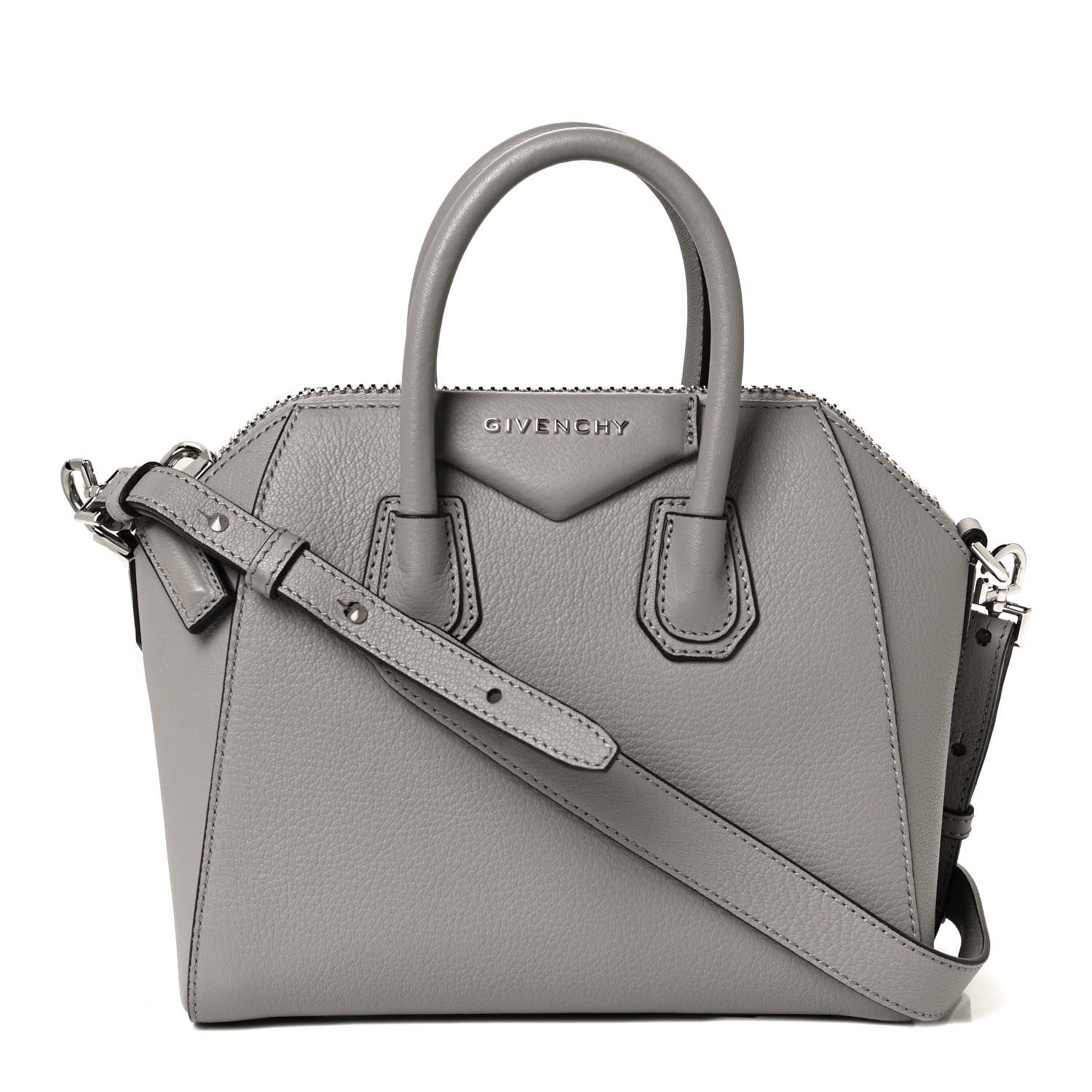 Givenchy Sugar Goatskin Mini Antigona Pearl Grey 1 of 10