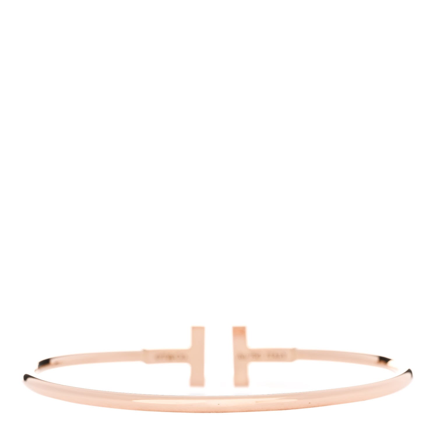 Tiffany 18K Rose Gold Mother of Pearl T Wire Bracelet 2 of 4