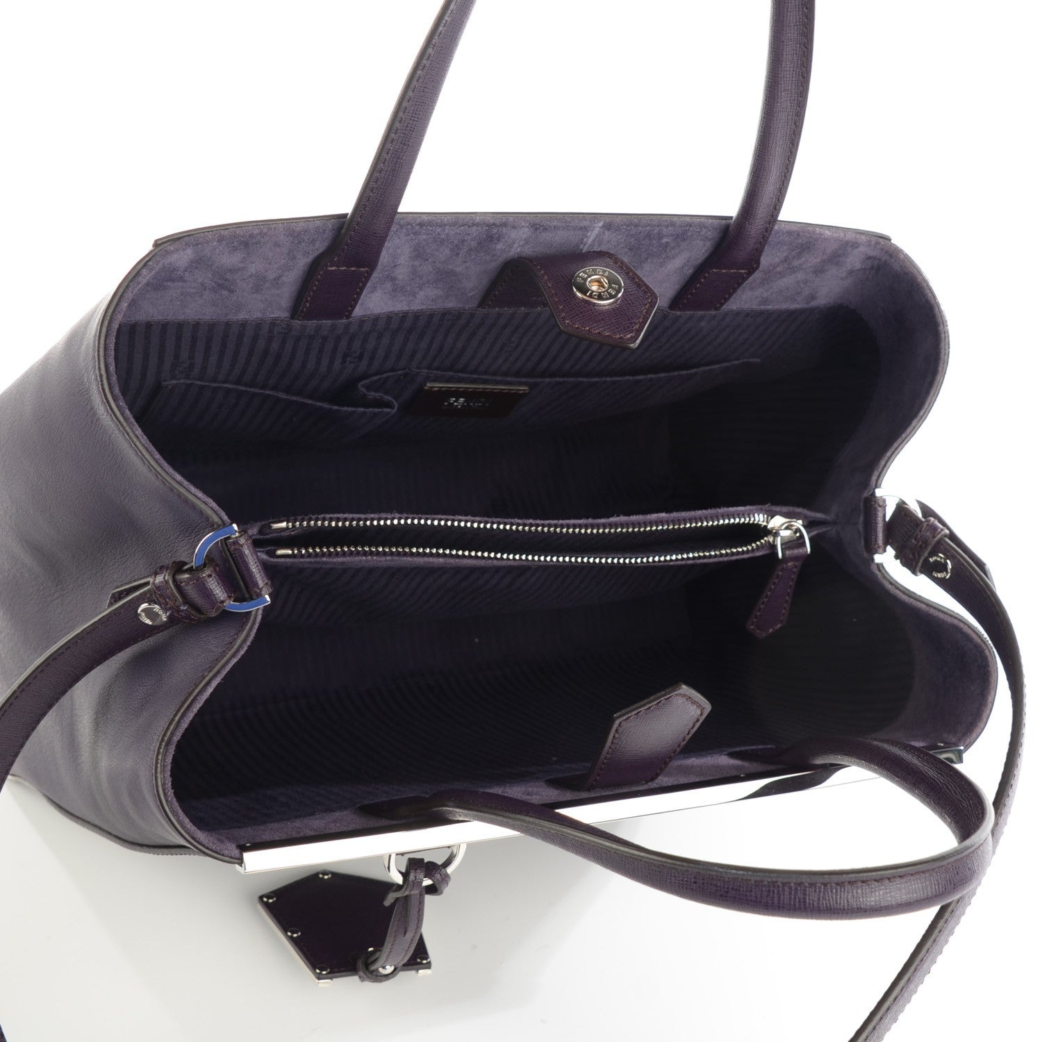 Fendi Vitello Elite Regular 2Jours Tote Ametista 5 of 8