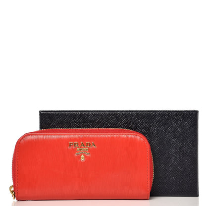 Prada Vitello Move Zip Around 6 Key Holder Lacca 7 of 7