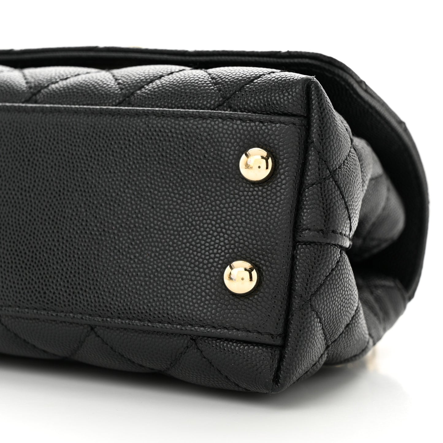 Caviar Quilted Extra Mini Coco Handle Flap Black