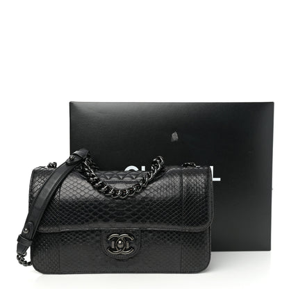 Chanel Snakeskin Medium Perfect Edge Flap Black 10 of 10