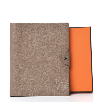 Hermes Togo Ulysse MM Notebook Cover Etoupe 8 of 8