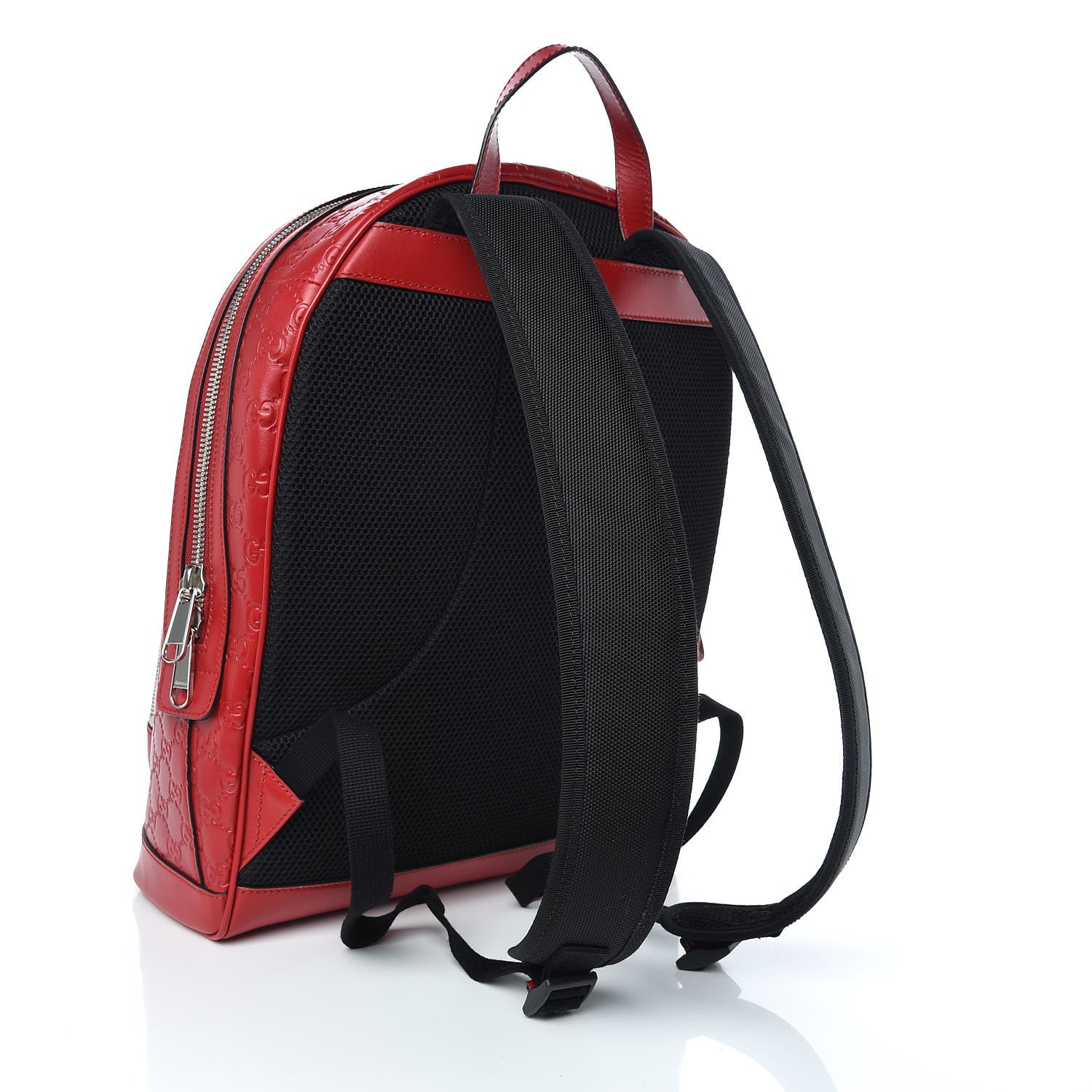 Gucci Guccissima Signature Day Backpack Hibiscus Red 3 of 9
