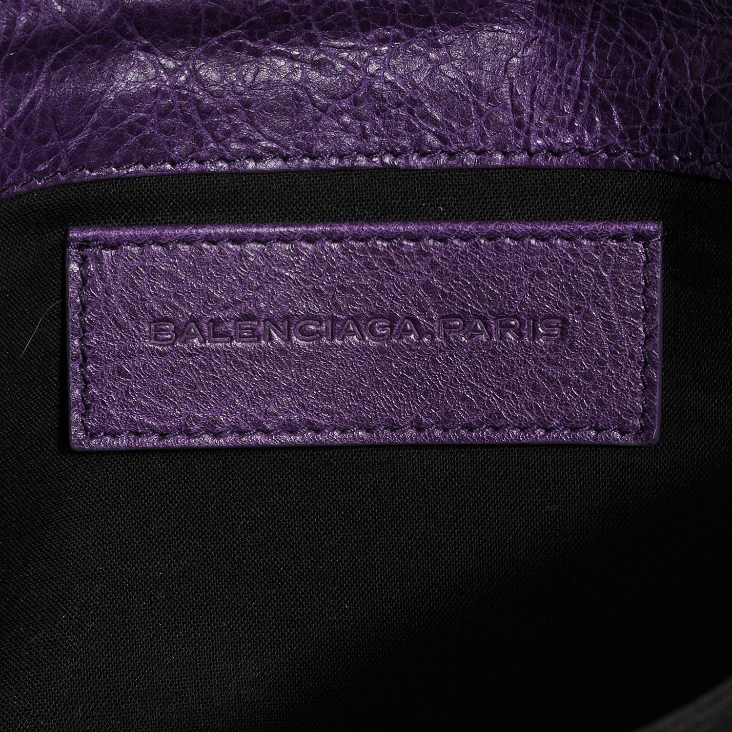 Balenciaga Agneau Giant 12 Silver Hardware Envelope Clutch Dark Violet 8 of 10