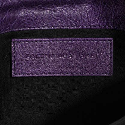 Balenciaga Agneau Giant 12 Silver Hardware Envelope Clutch Dark Violet 8 of 10