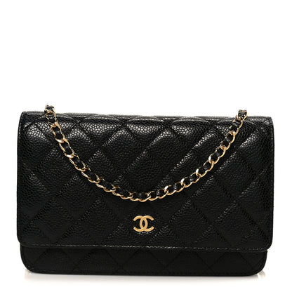 Chanel Caviar Quilted Wallet on Chain WOC Black 1 of 11