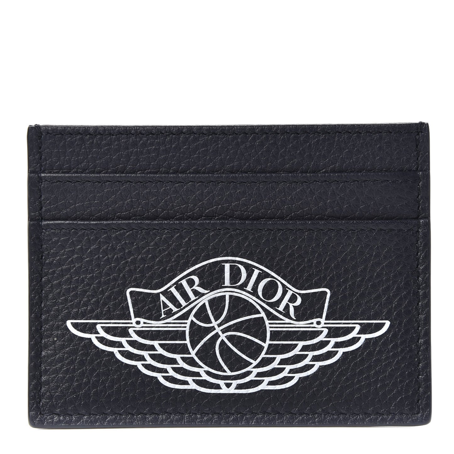 X AIR JORDAN Grained Calfskin Card Holder Bleu