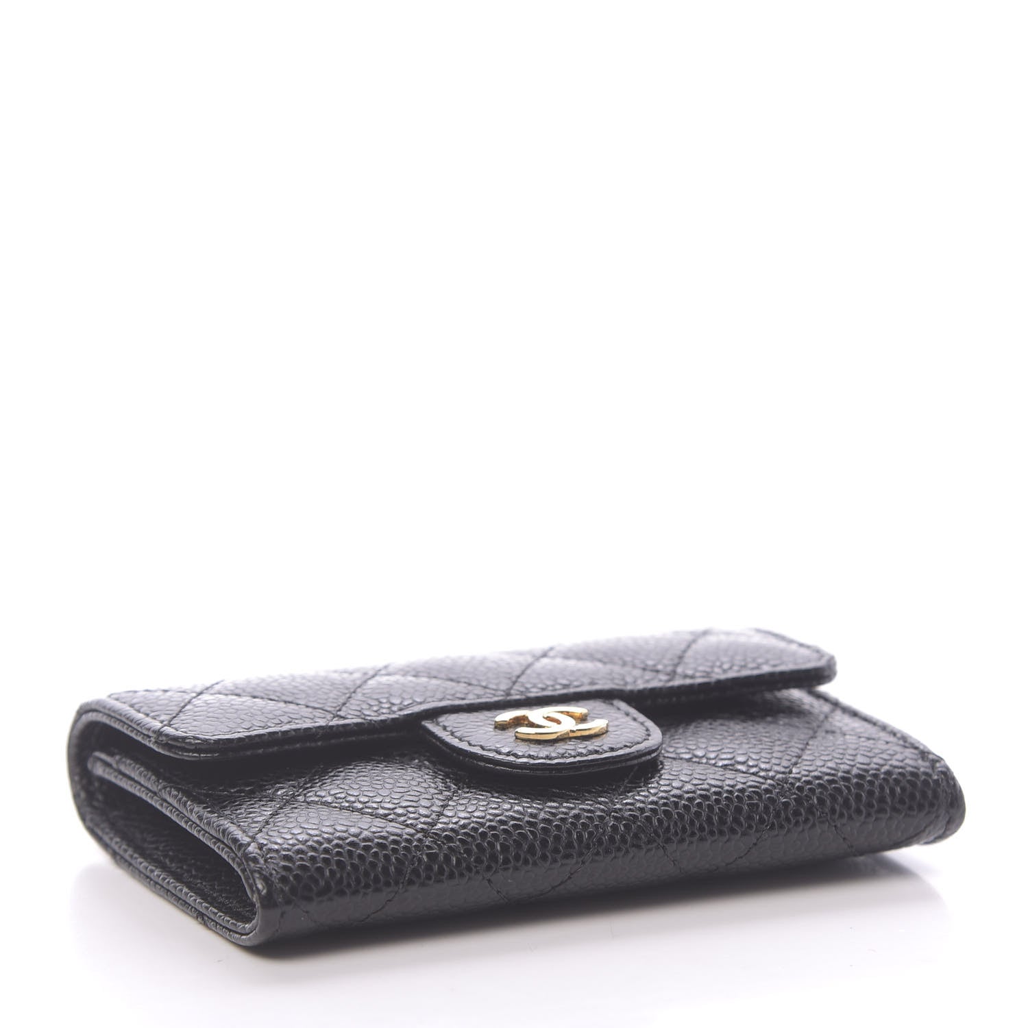 Chanel Caviar Quilted Flap Card Holder Wallet Black 4 of 9