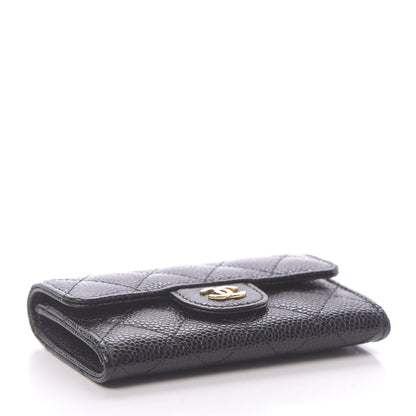 Chanel Caviar Quilted Flap Card Holder Wallet Black 4 of 9