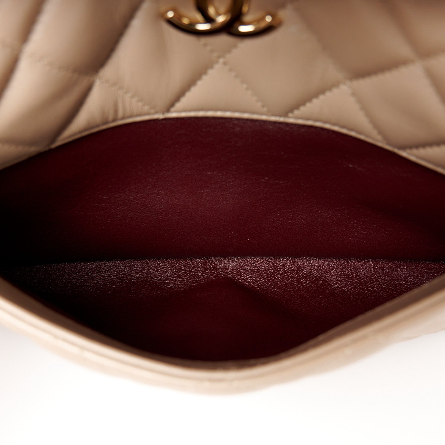 Chanel Lambskin Quilted Medium Trendy CC Bowling Bag Beige 7 of 12