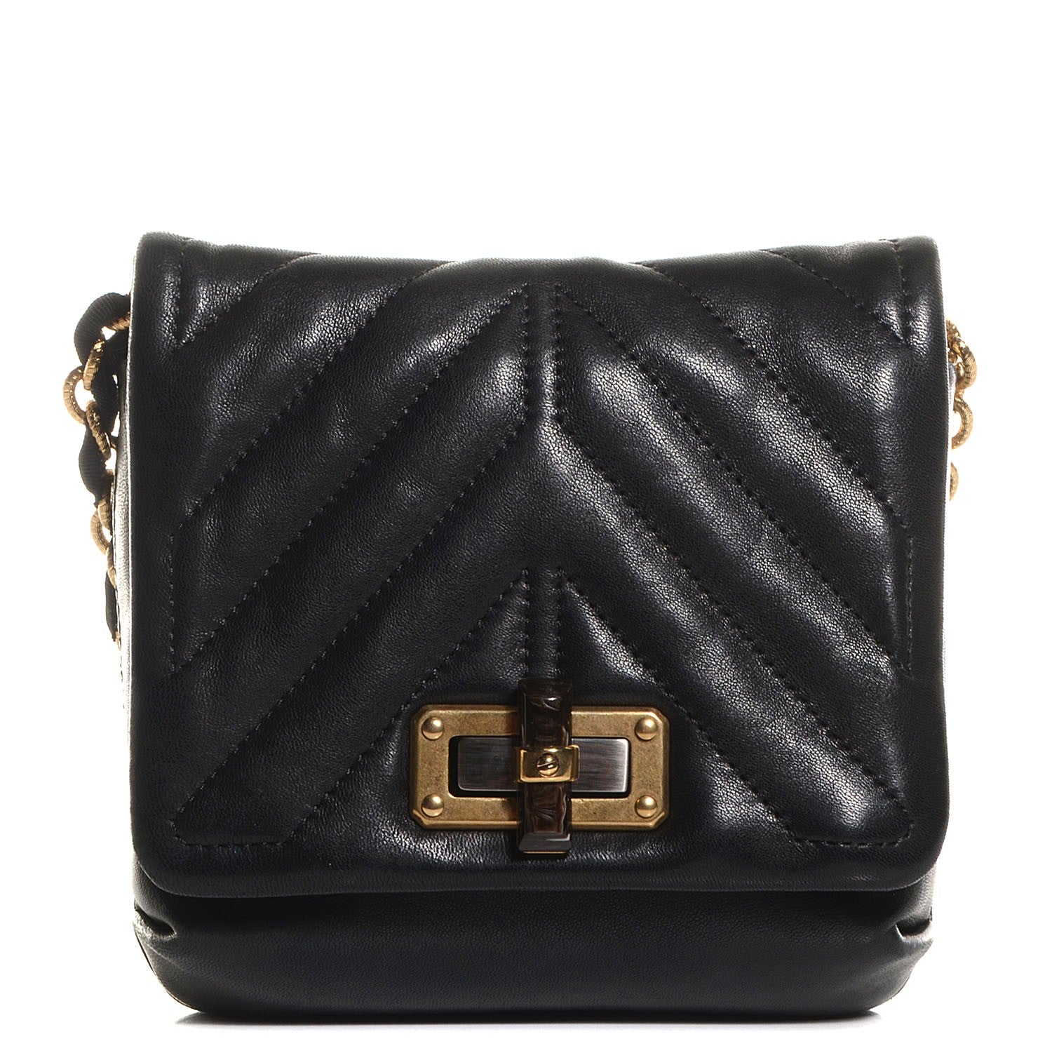 Lanvin Quilted Lambskin Happy Mini Pop Crossbody Black 1 of 11
