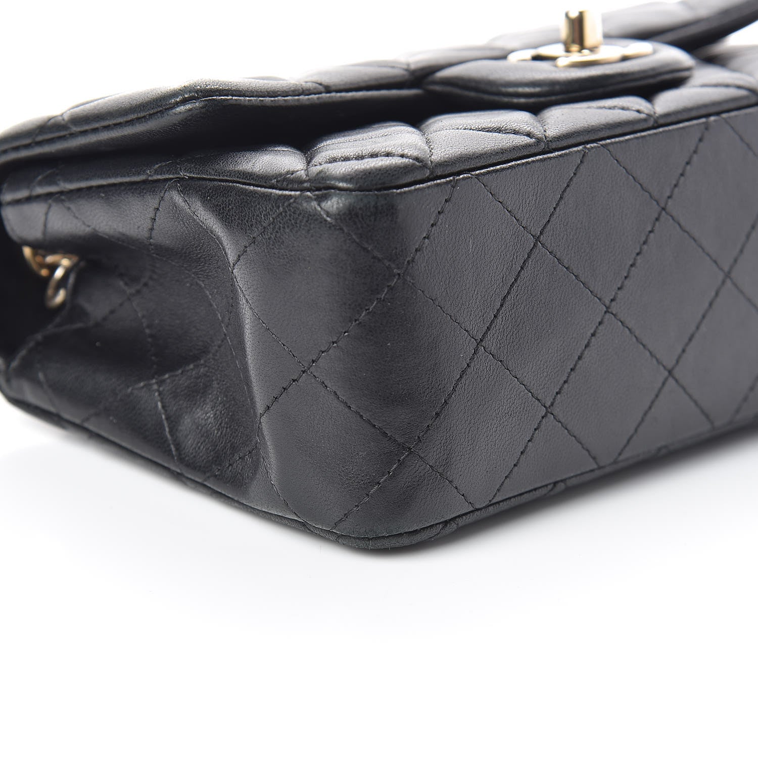 Chanel Lambskin Quilted Mini Rectangular Flap Black 5 of 10