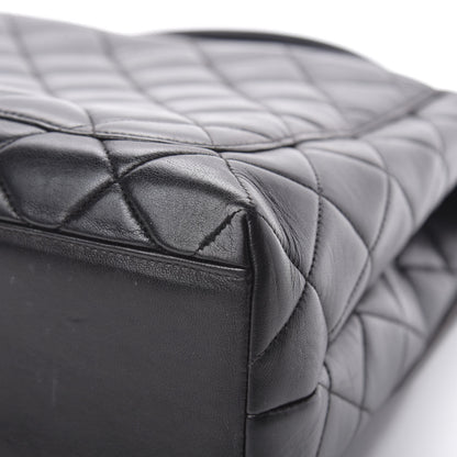 Chanel Lambskin Quilted Jumbo Kelly Flap Bag Black 12 of 22
