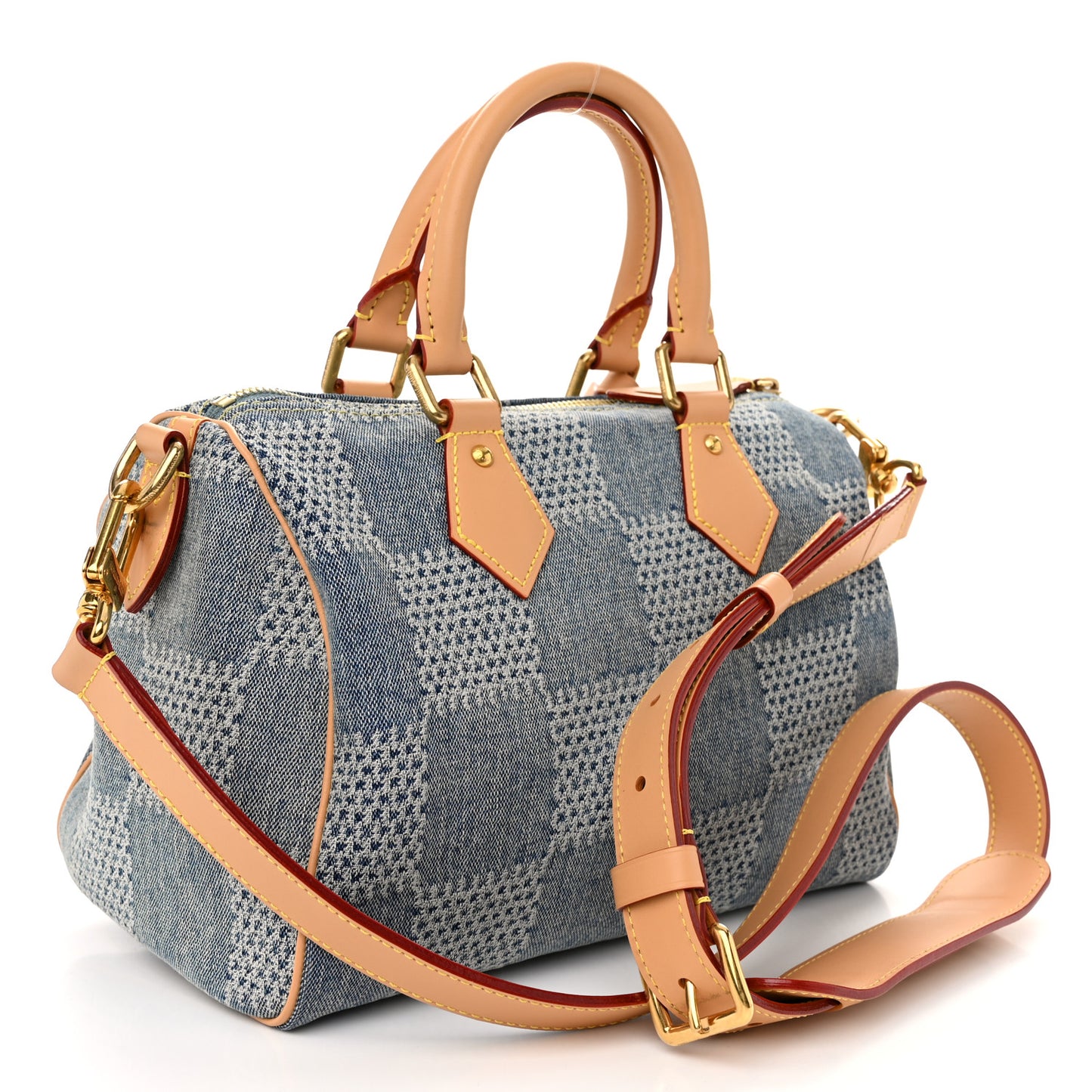 Damier Denim 3D Speedy Bandouliere 25 Bleu