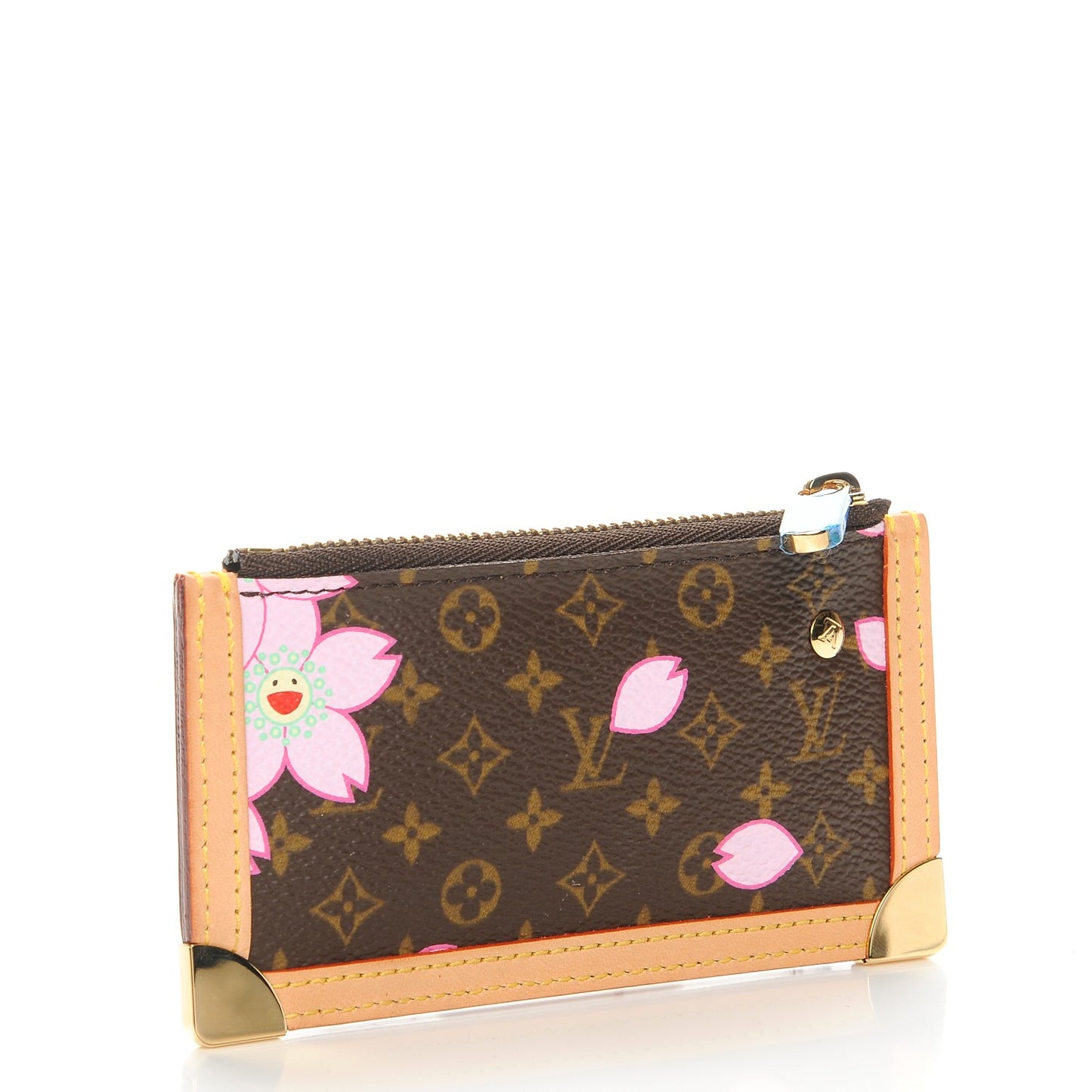 Monogram Cherry Blossom Key Pouch Brown