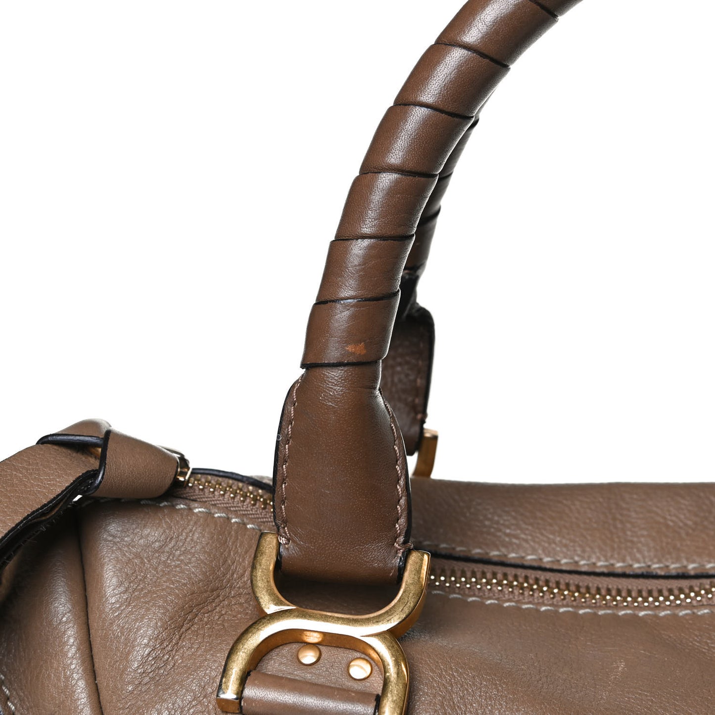 Calfskin Large Marcie Satchel Nut