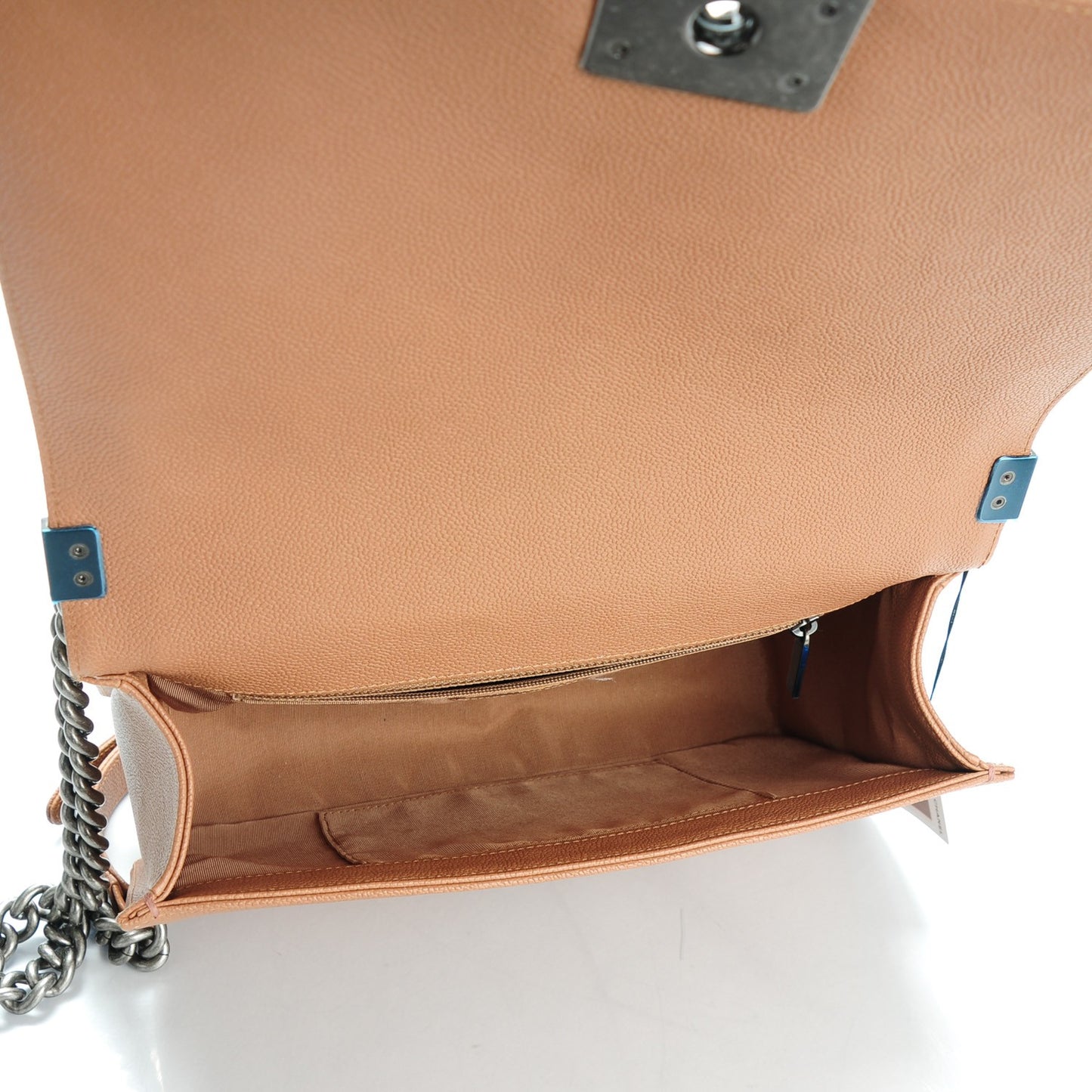 Caviar Quilted New Medium Boy Flap Camel