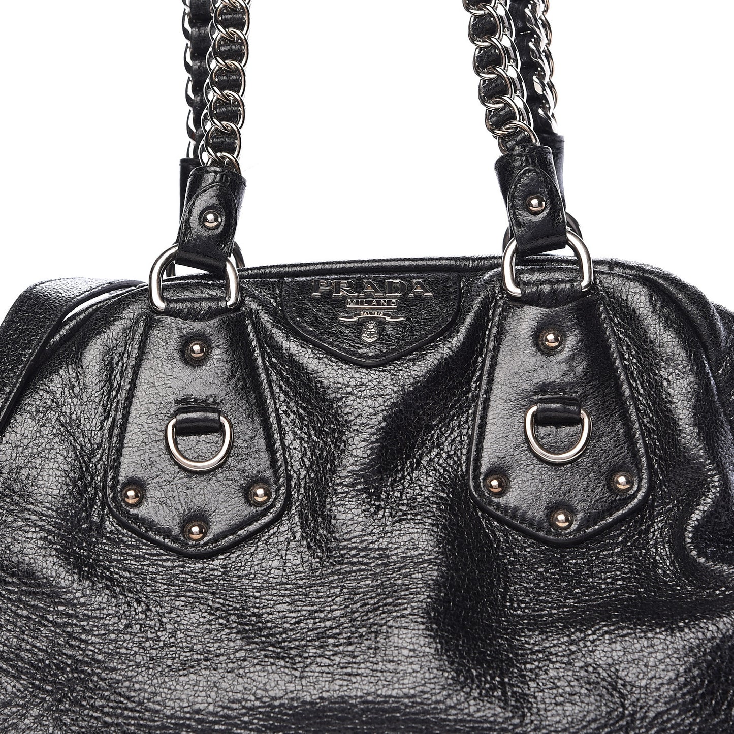Cervo Lux Chain Shoulder Bag Black