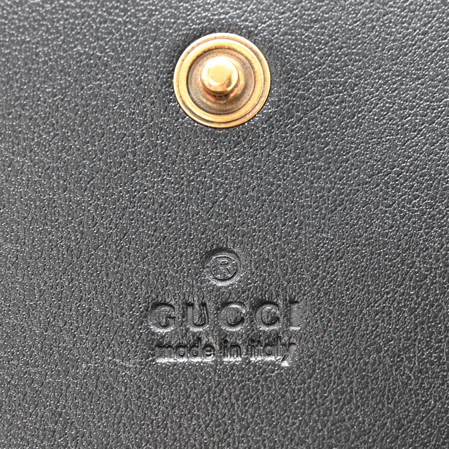 Gucci Calfskin Matelasse GG Marmont Card Case Wallet Black 6 of 10