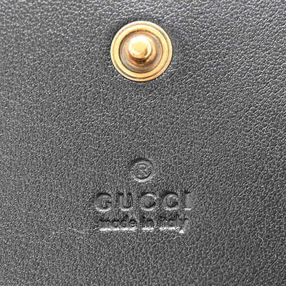 Gucci Calfskin Matelasse GG Marmont Card Case Wallet Black 6 of 10