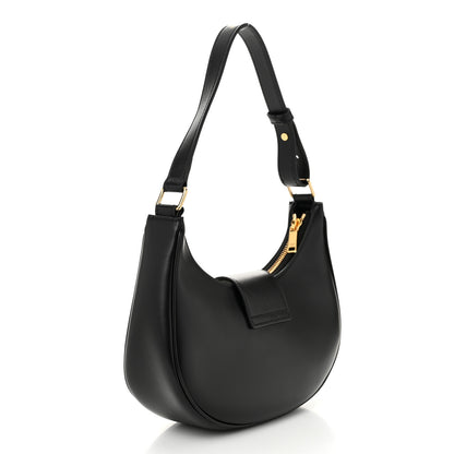 Celine Smooth Calfskin Medium Strap Ava Triomphe Shoulder Bag Black 3 of 11