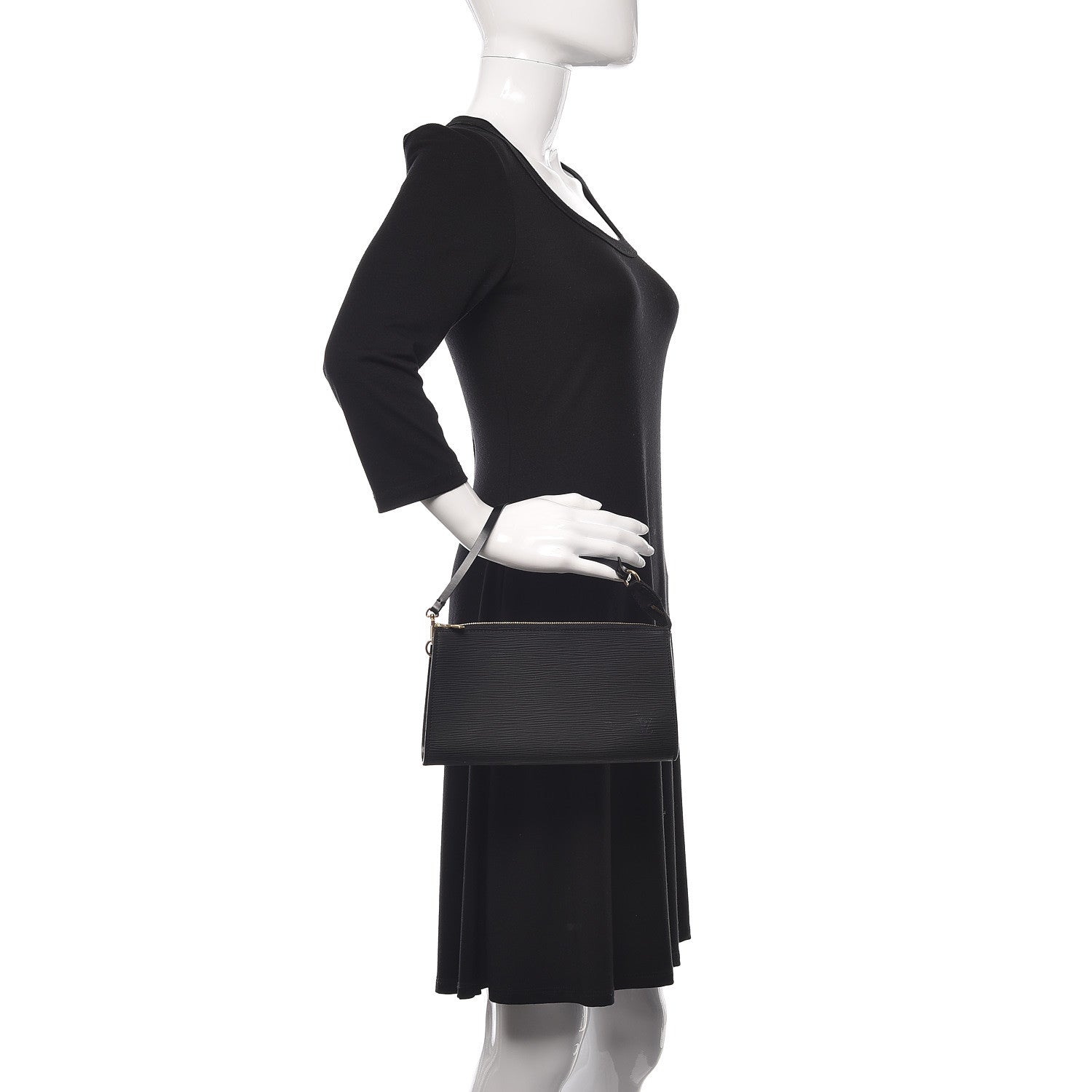 Louis Vuitton Epi Pochette Accessories 24 Black 2 of 7