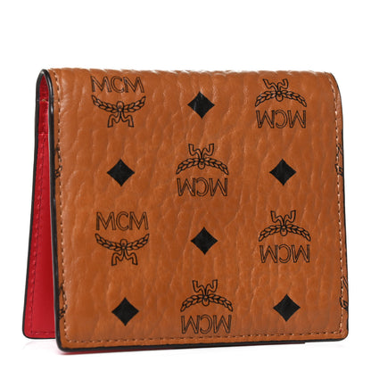 MCM Visetos Mini Bi-Fold Wallet Cognac 6 of 13