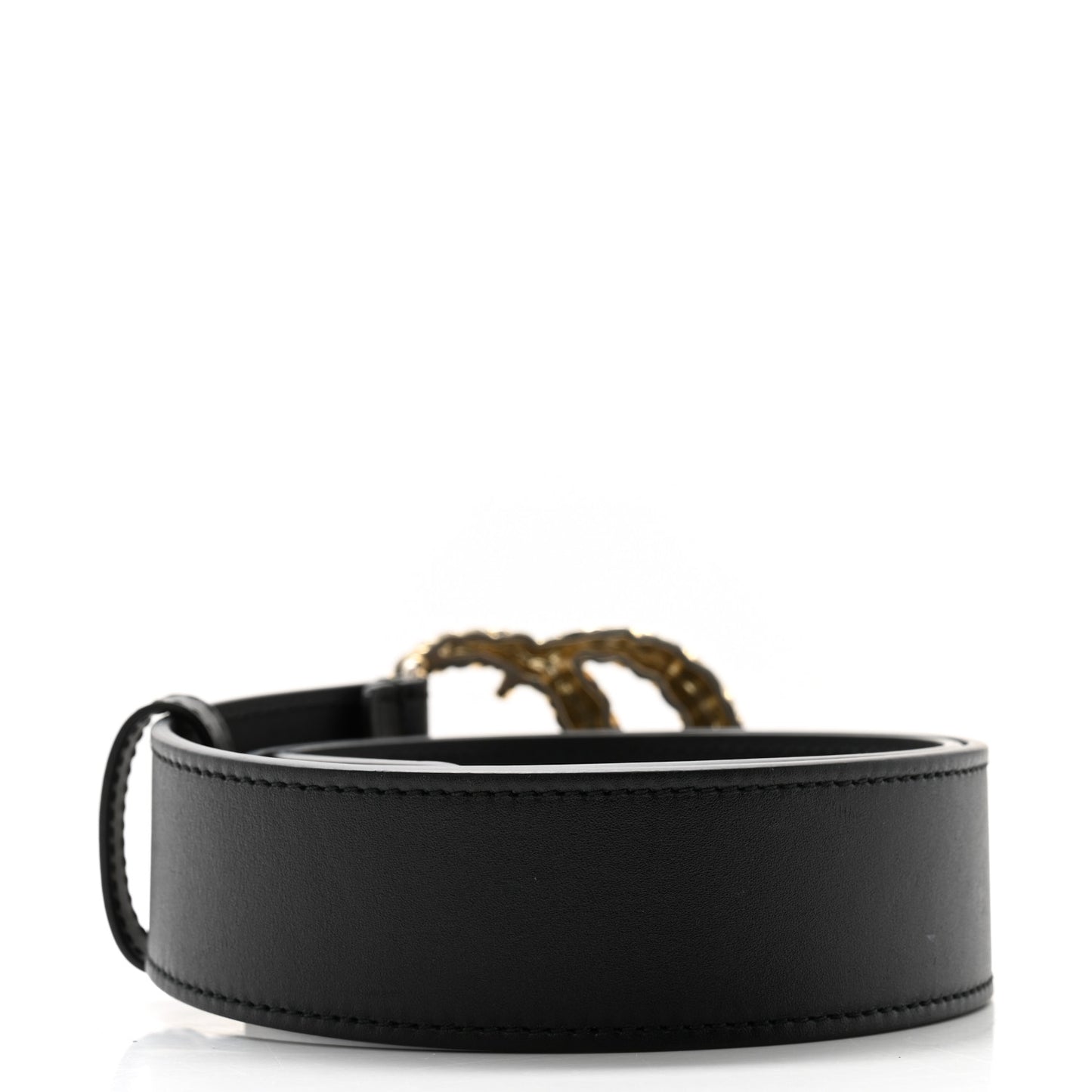 Moon Calfskin Scales Double G 40mm Belt 80 32 Black