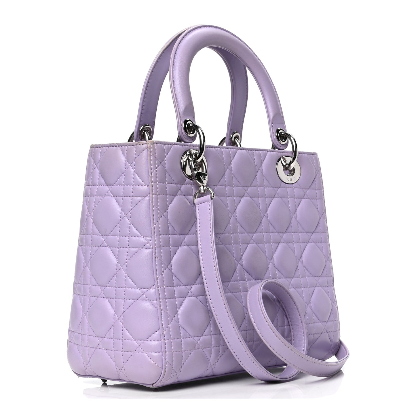Lambskin Cannage Medium Lady Dior Purple