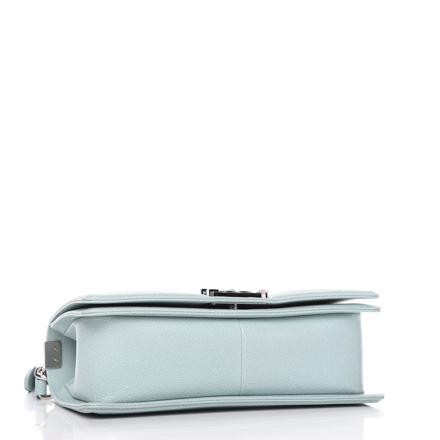 Chanel Caviar Chevron Quilted Medium Boy Flap Light Blue 4 of 10