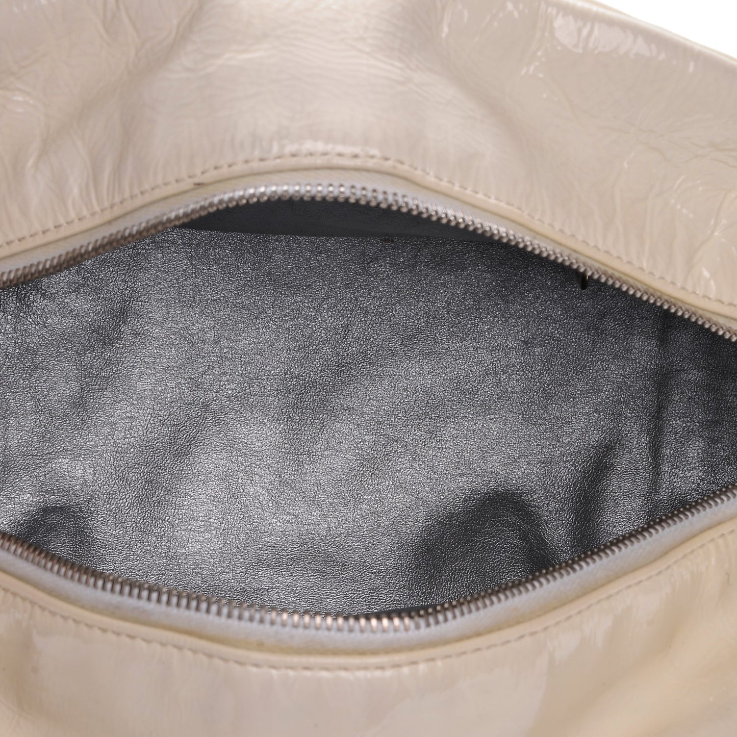 Patent Luxe Ligne Medium Bowler Ivory