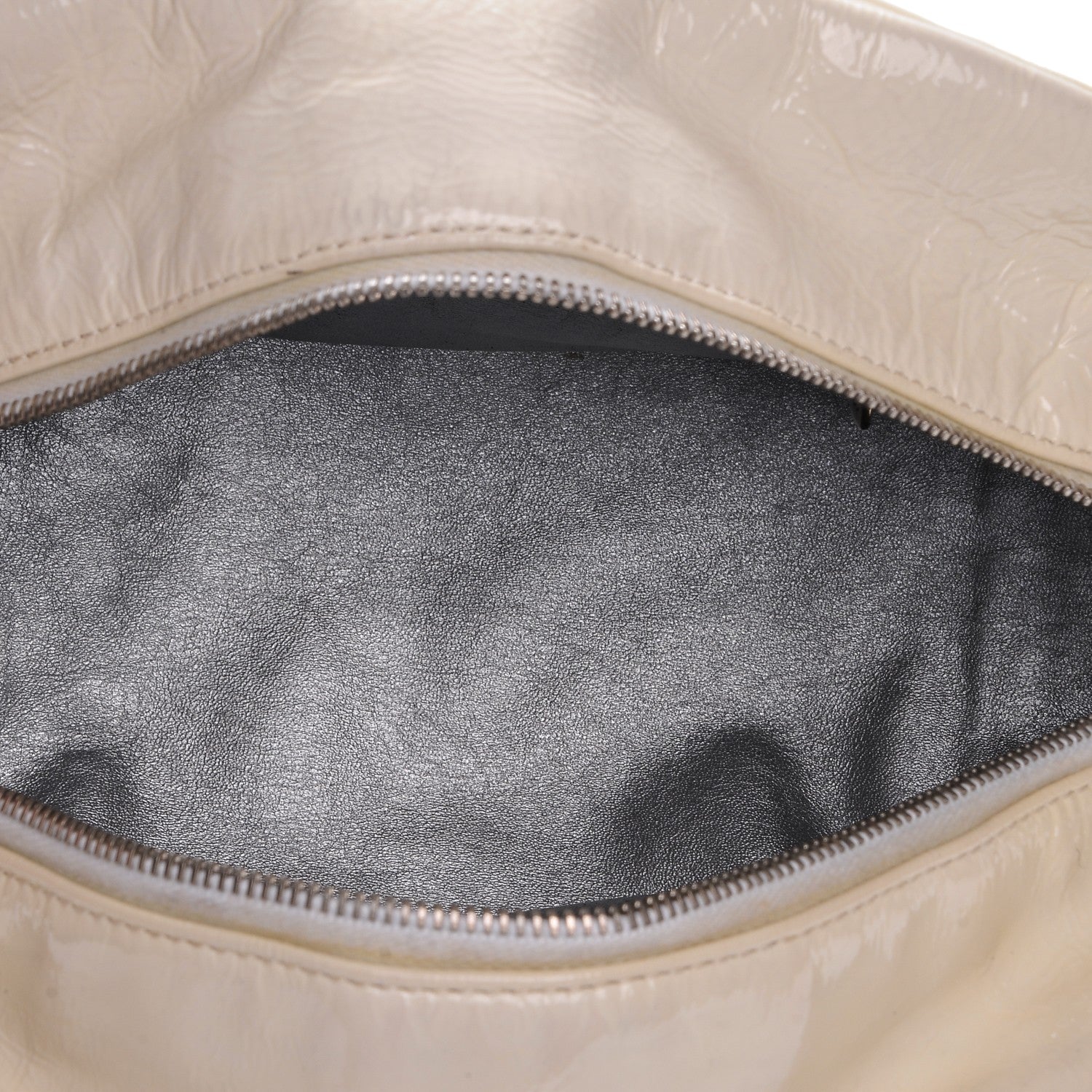 Chanel Patent Luxe Ligne Medium Bowler Ivory 6 of 9