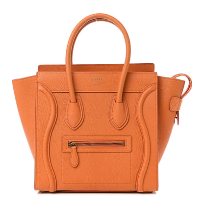 Celine Goatskin Micro Luggage Light Orange 1 of 9