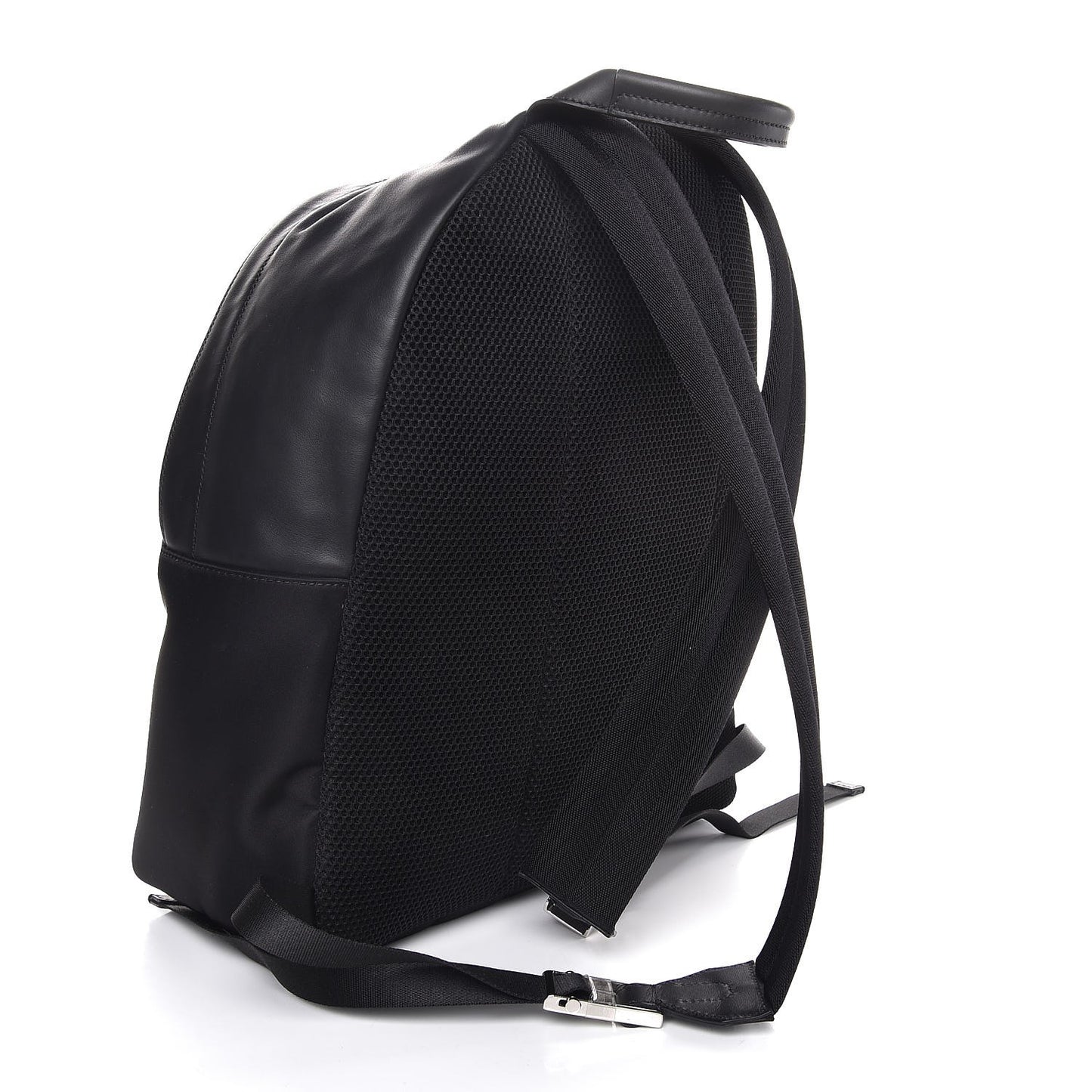 Nylon Vitello Liberty Vitello Dolce Monster Eyes Rounded Backpack Black Sunflower