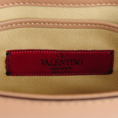 Valentino Garavani Vitello Mini Glam Lock Rockstud Flap Beige 6 of 7