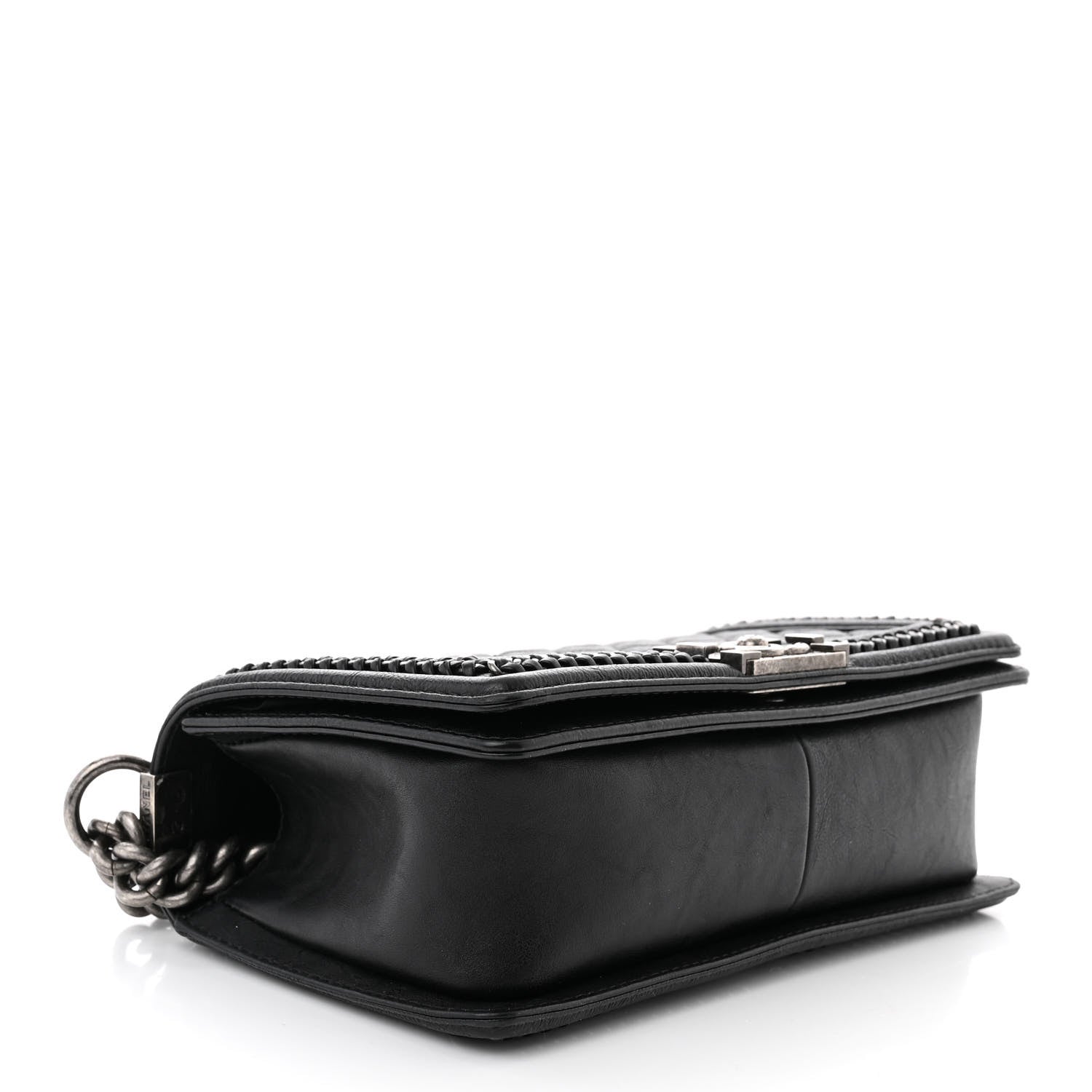 Chanel Goatskin Quilted Medium Top Handle Boy Flap Black 4 of 11