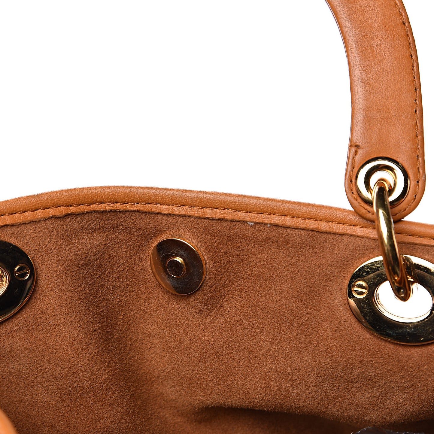 Lambskin Cannage Large Soft Lady Dior Shopping Tote Orange