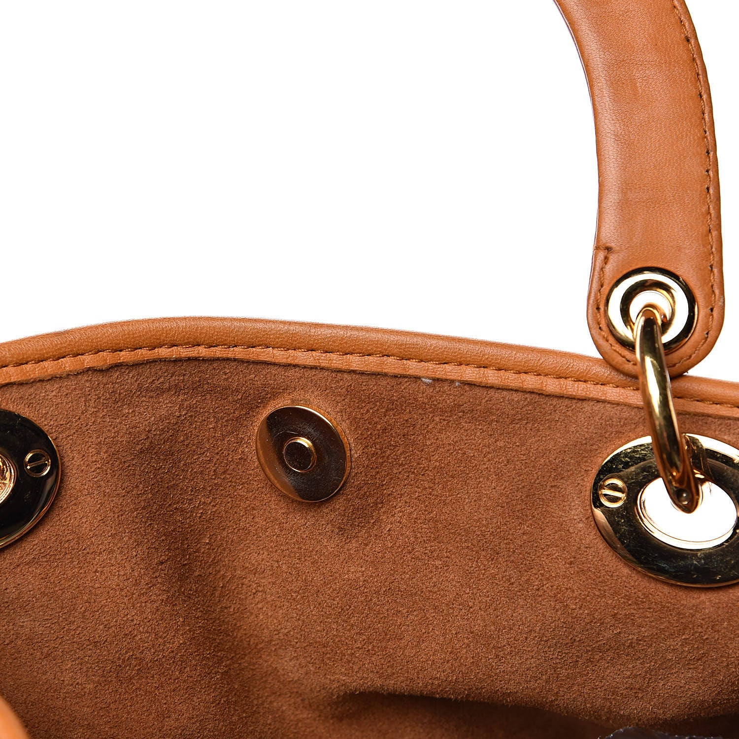 Christian Dior Lambskin Cannage Large Soft Lady Dior Shopping Tote Orange 16 of 16