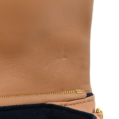 Louis Vuitton Lambskin Embossed Monogram Pochette Coussin Camel 10 of 12